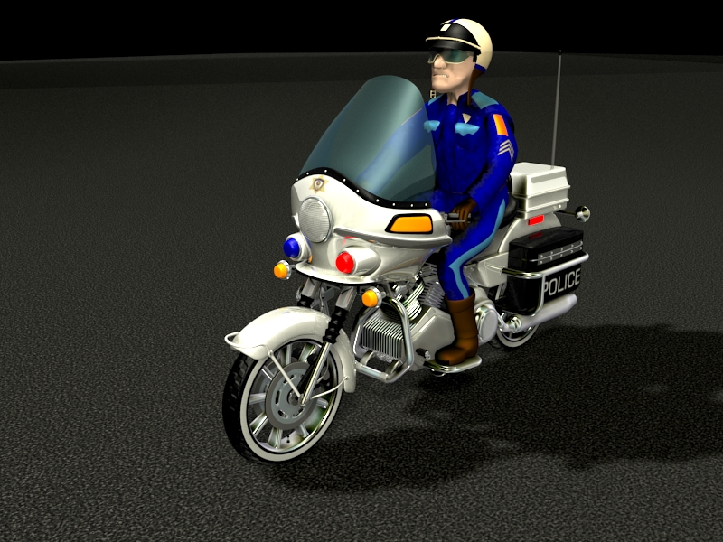 Police On Motorcycle